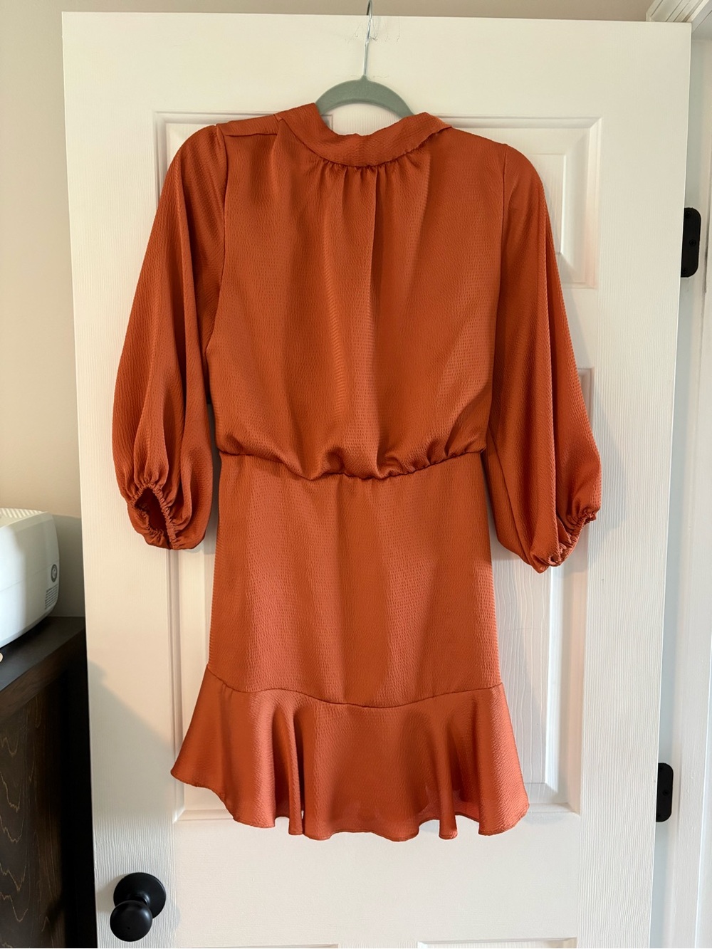 VICI Balloon Sleeve Ruffle Mini Dress